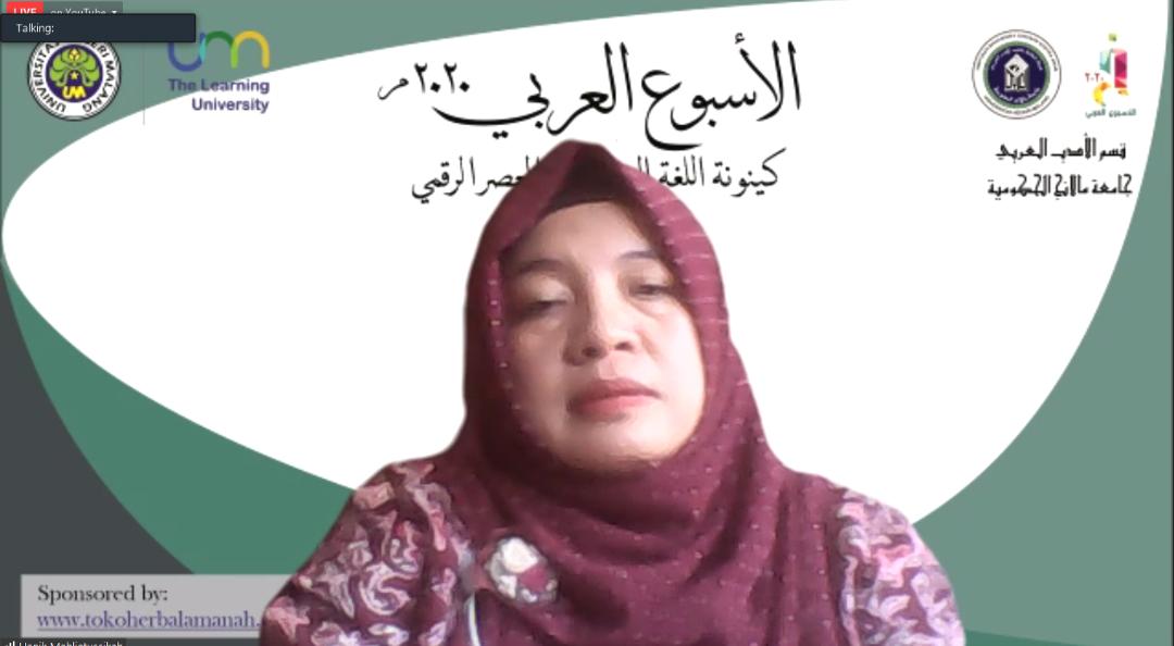 Ketua Jurusan Sastra Arab Fakultas Sastra UM Membuka Kegiatan Pekan Arabi 2020