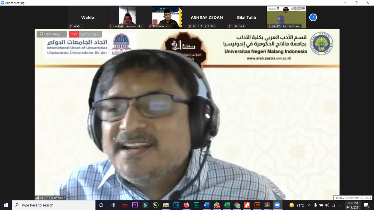 جامعة مالانج الحكومية تنظم المؤتمر الدولي للغة العربية وآدابها وتعليمها (مدلى) في مجال اللغويات العربية وآدابها بمشاركة 36 دولة