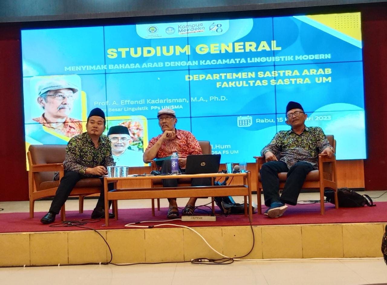 Tingkatkan Kolaborasi Kajian Ilmu, Departemen Sastra Arab FS UM Gelar Studium General Linguistik Modern